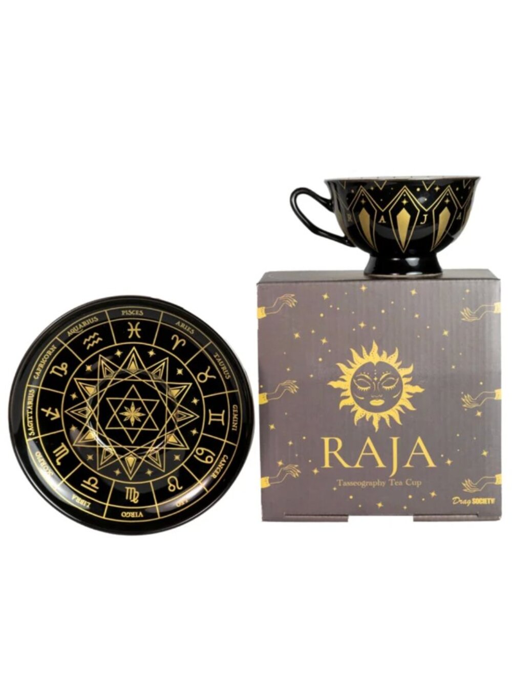 Raja Tasseography Tea Cup & Saucer Drag Society NIB